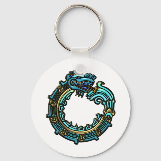 Turquoise Quetzalcoatl Sleutelhanger (Voorkant)