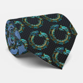 Turquoise Quetzalcoatl Stropdas (Opgerold)