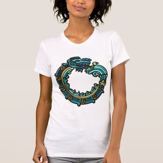 Turquoise Quetzalcoatl T-shirt (Voorkant)