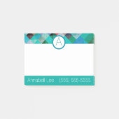 Turquoise Quilty Post-it® Notes (Voorkant)