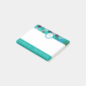 Turquoise Quilty Post-it® Notes (Schuin)