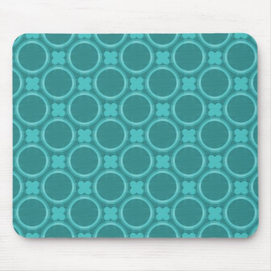 Turquoise Quirky Charm Mousepad Muismat (Voorkant)