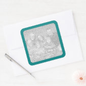 Turquoise Rand Foto Sticker (Envelop)