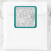 Turquoise Rand Foto Sticker (Tas)