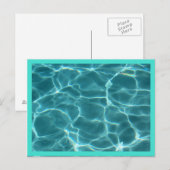 Turquoise rand zwembad briefkaart (Voorkant / Achterkant)