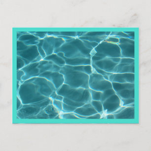 Turquoise rand zwembad briefkaart