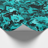 Turquoise razernij... cadeaupapier (Hoek)