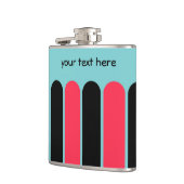 Turquoise Red en Black Stripes Heupfles (Links)
