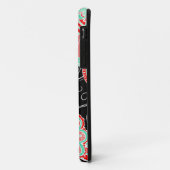 Turquoise & Red Floral Case-Mate iPhone Case (Achterkant/links)