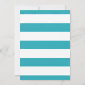 Turquoise Red Flower Oriental Floral Wedding Kaart (Achterkant)