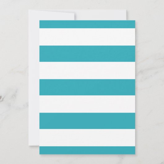 Turquoise Red Flower Oriental Floral Wedding Kaart (Achterkant)