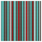 Turquoise Red Stripe Coordinate for Starburst Stof (Close Up)