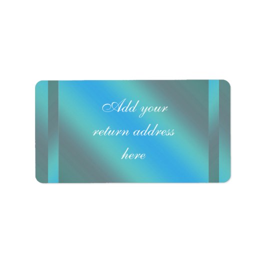 Turquoise Retouradreslabels Etiket (Voorkant)