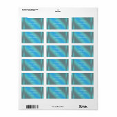 Turquoise Retouradreslabels Etiket (Full Sheet)