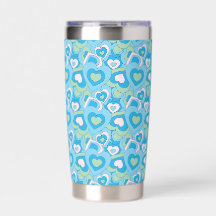 Turquoise Retro Hart Tumbler