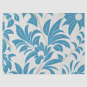 Turquoise  Retro Mid Century Bold Floral Tissuepapier (Voorkant)