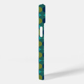 Turquoise Retro Ovals en Semi-Circles Case-Mate iPhone Case (Achterkant / Rechts)