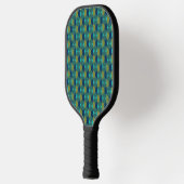 Turquoise Retro Ovals en Semi-Circles Pickleball Paddle (Links)