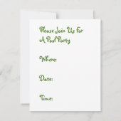 TURQUOISE & Retro Party Invitation ~ EZ2 CUSTOMIZE Kaart (Achterkant)