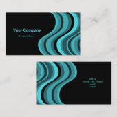 turquoise retrogolf visitekaartje (Voorkant / Achterkant)