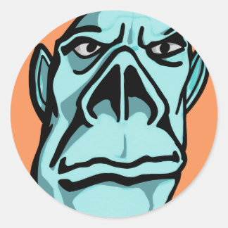 Turquoise reus ronde sticker