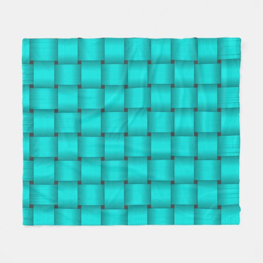 Turquoise Ribbon Fleece Blanket (Voorkant (Horizontaal))