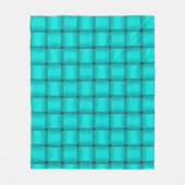 Turquoise Ribbon Fleece Blanket Deken (Voorkant)