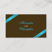 Turquoise Ribbon Guest Table Place Card Plaatskaartje (Achterkant)