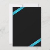 Turquoise Ribbon Wedding Save the Date 2 (Achterkant)