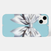 Turquoise Robins Ei Blauw Grote Witte Strik Bruids Case-Mate iPhone Case (Achterkant (horizontaal))