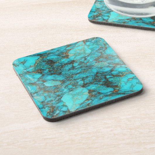 Turquoise Rock Gift Bier Onderzetter (Linkerzijde)