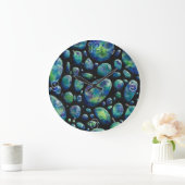 Turquoise Rocks in Space Original Artwork Grote Klok (Huis)
