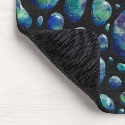 Turquoise Rocks in Space Original Artwork Muismat (Hoek)