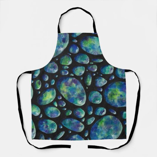 Turquoise Rocks in Space Original Artwork Schort (Voorkant)