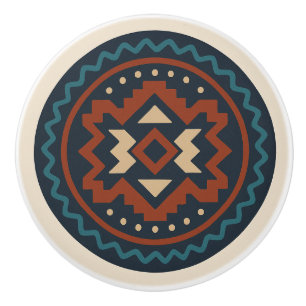 Turquoise Rode Kobalt Zapotec Diamant Keramische K Knop