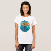Turquoise Rodeo Mama T-shirt (Voorkant volledig)