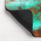 Turquoise Roest Abstract Muismat (Hoek)
