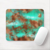Turquoise Roest Abstract Muismat (Met muis)