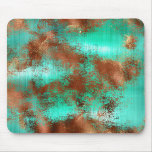 Turquoise Roest Abstract Muismat