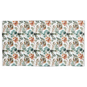 Turquoise Roest Sage Groen Bruine Bladeren Herfst Kussensloop (Voorkant-Links)