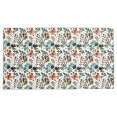 Turquoise Roest Sage Groen Bruine Bladeren Herfst Kussensloop (Voorkant-Rechts)