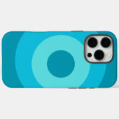 Turquoise ronde Apple iPhone 16 Pro Max Hoesje (Achterkant (horizontaal))