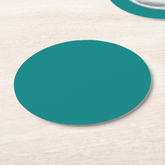 Turquoise Ronde Kartonnen Onderzetter (Gebogen)