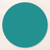 Turquoise Ronde Kartonnen Onderzetter (Voorkant)