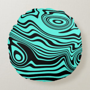 Turquoise ronde kussen uw kleuren