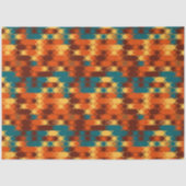 Turquoise, rood, oranje en geel geometrisch tissuepapier (Voorkant)