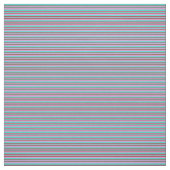 Turquoise, rood & plum gekleurd Lined Pattern Stof (Swatch)