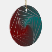 turquoise rood spinnen keramisch ornament (Rechts)