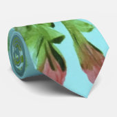 Turquoise Roos Floral Stropdas (Opgerold)