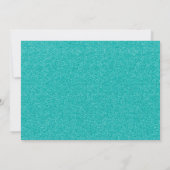 Turquoise Roos Gold Geometric Rehearsal Dinner Kaart (Achterkant)
